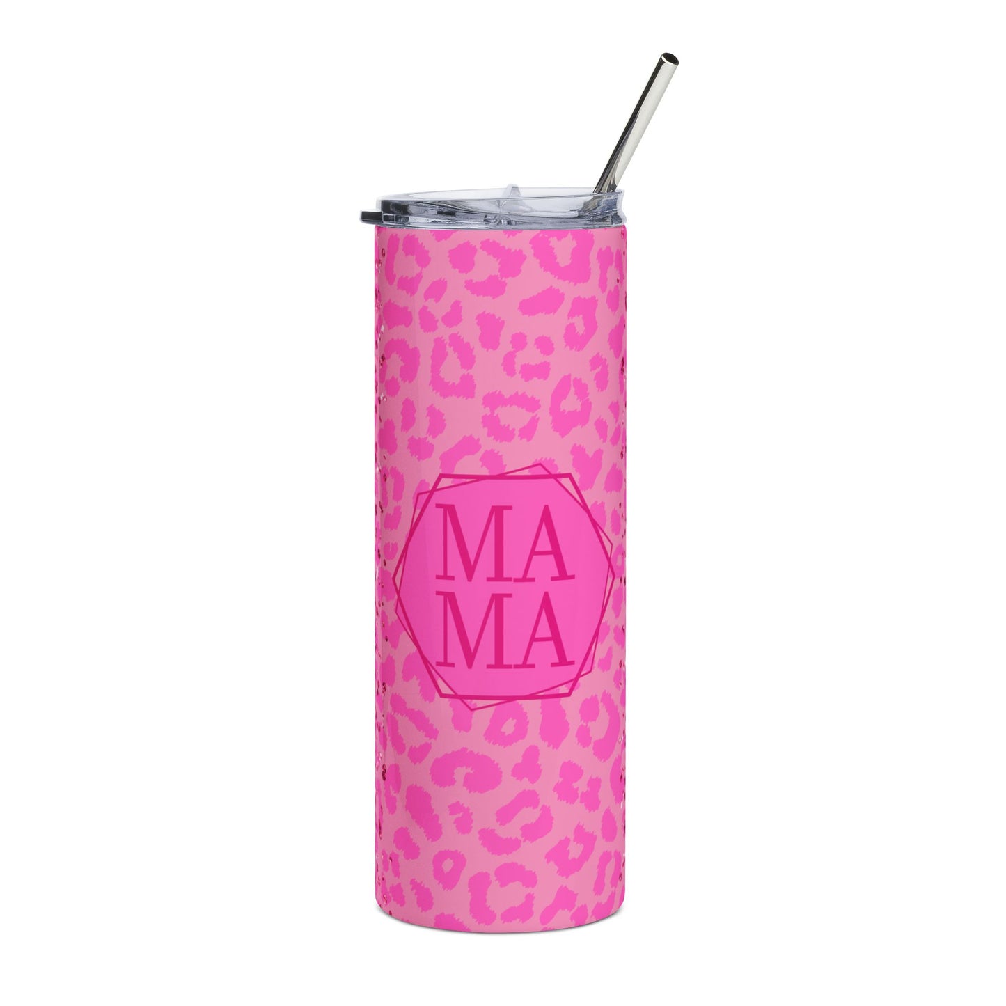 Sparkling Pink Leopard Tumbler
