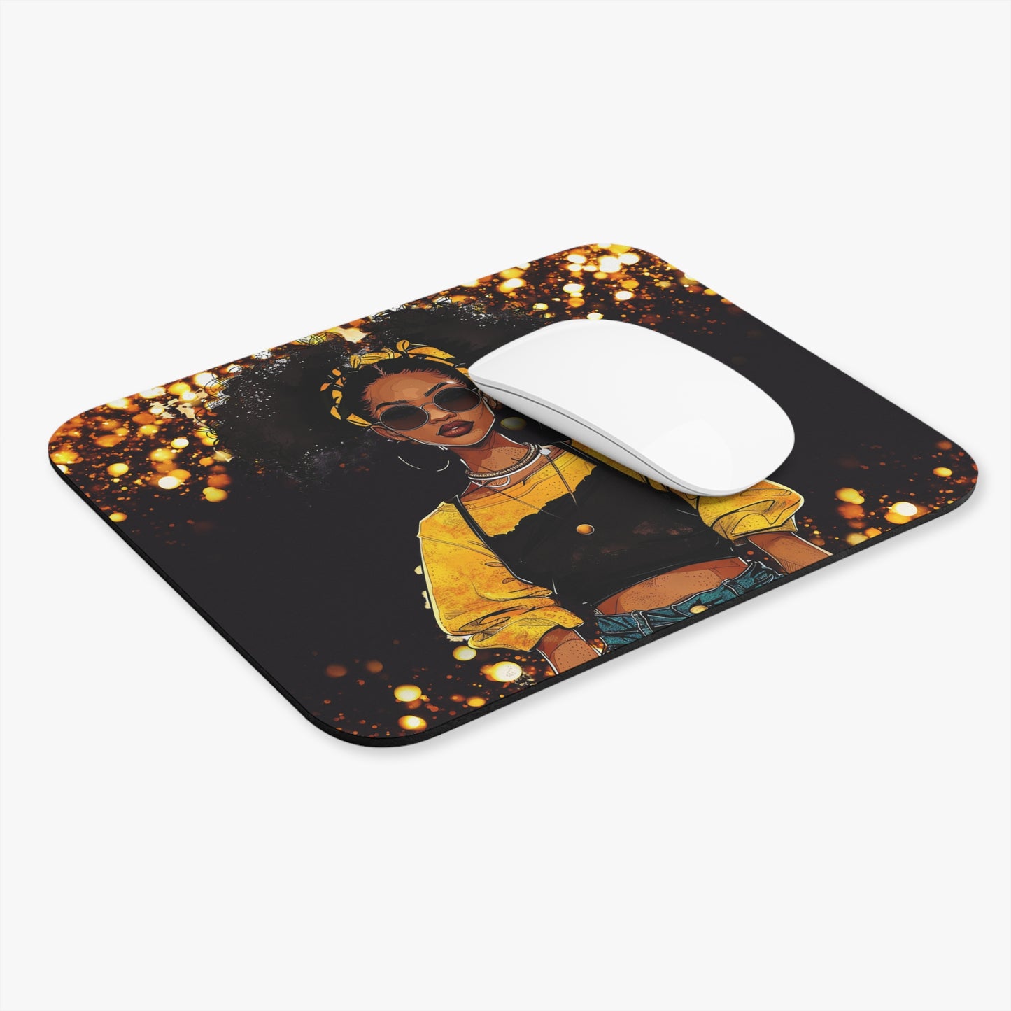 Afro Puff Mouse Pad
