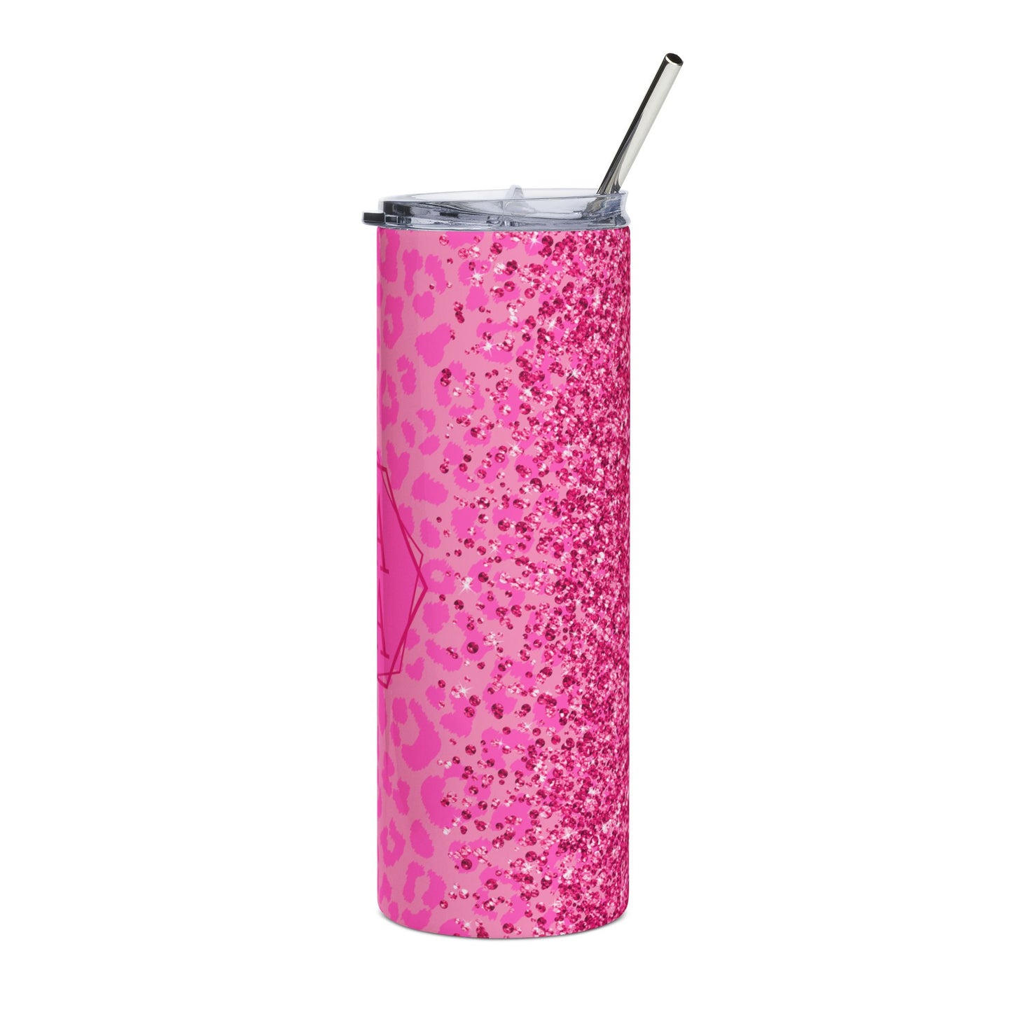 Sparkling Pink Leopard Tumbler