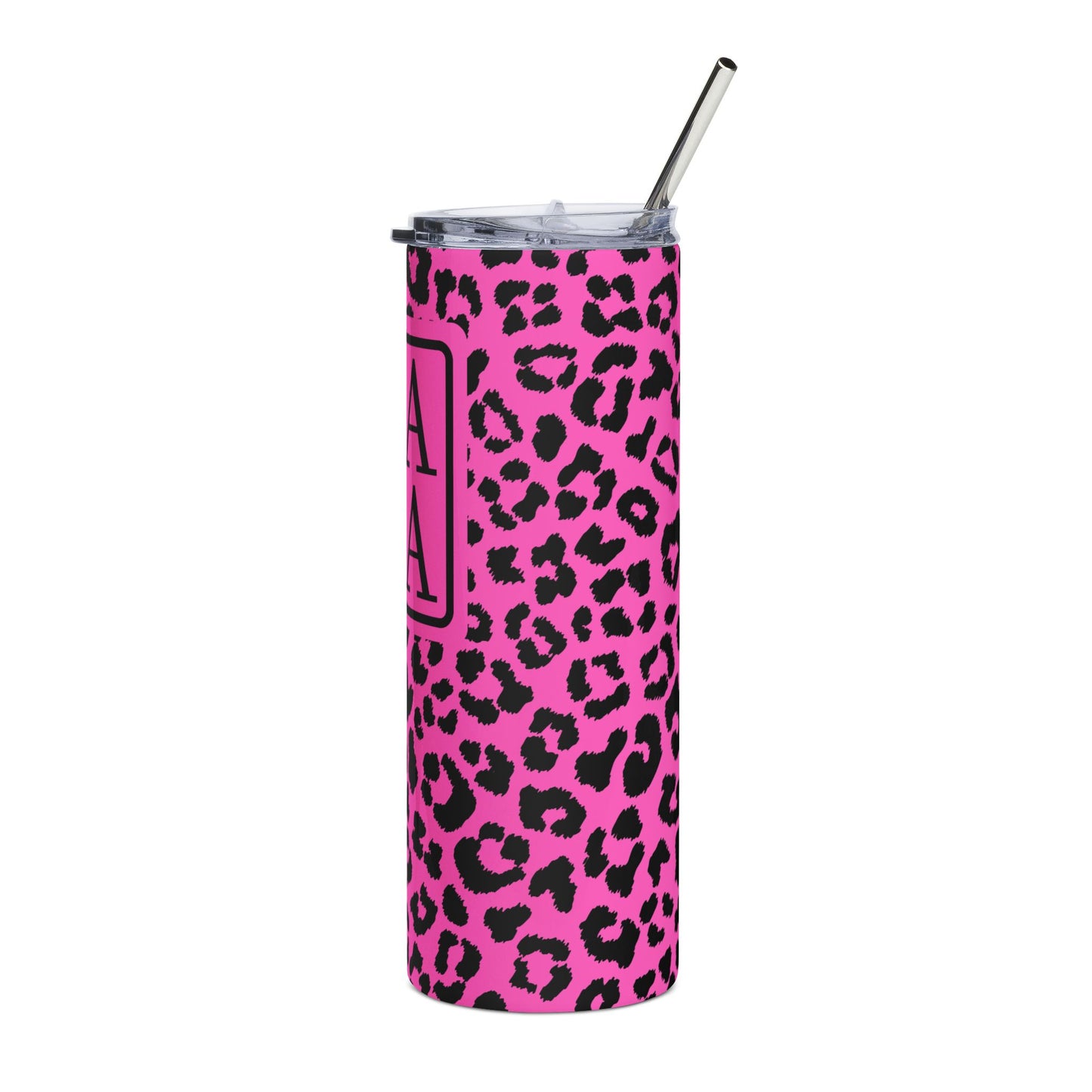 Pink MAMA Leopard Tumbler