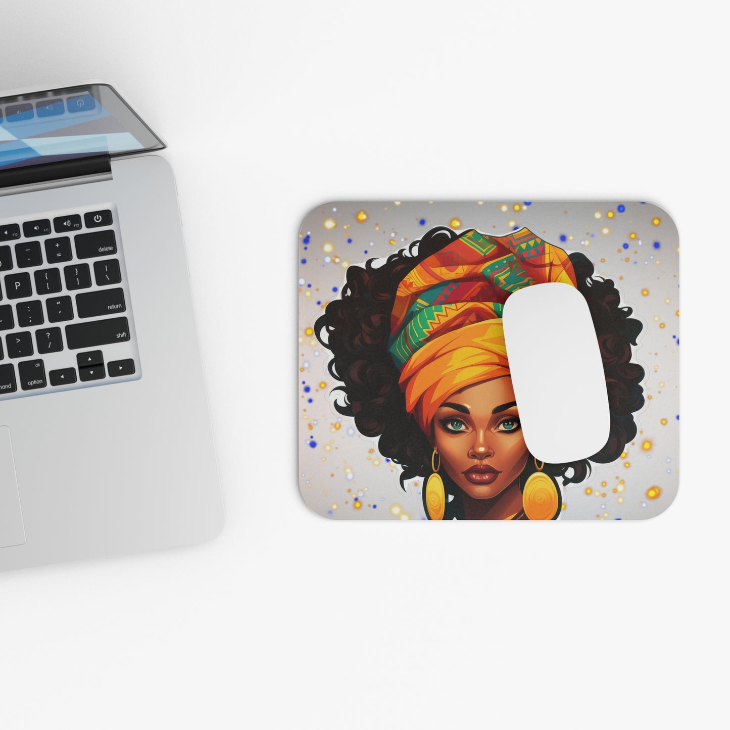 Artistic African Woman Mouse Pad