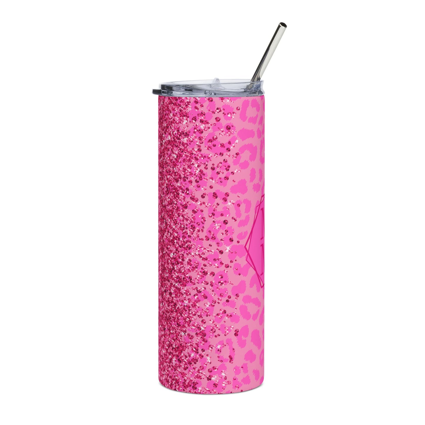 Sparkling Pink Leopard Tumbler