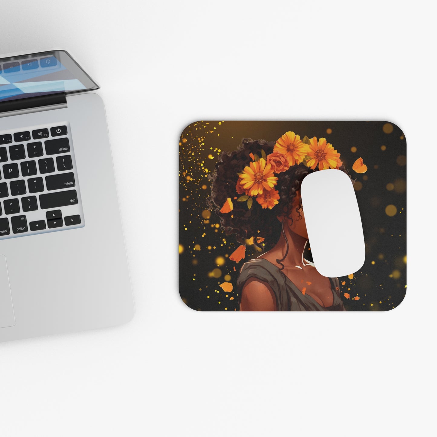 Elegant Floral Mouse Pad
