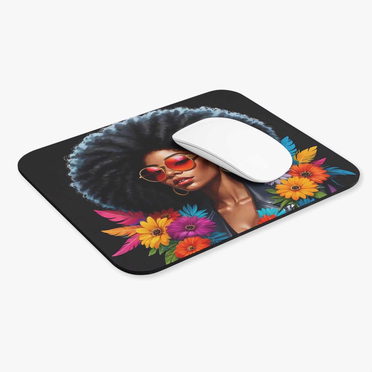 Afro Woman Mouse Pad