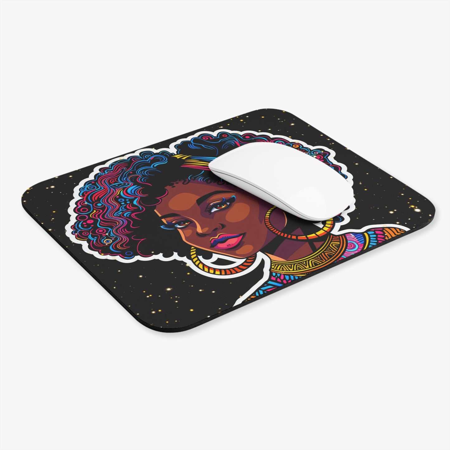 Afro Girl Mouse Pad