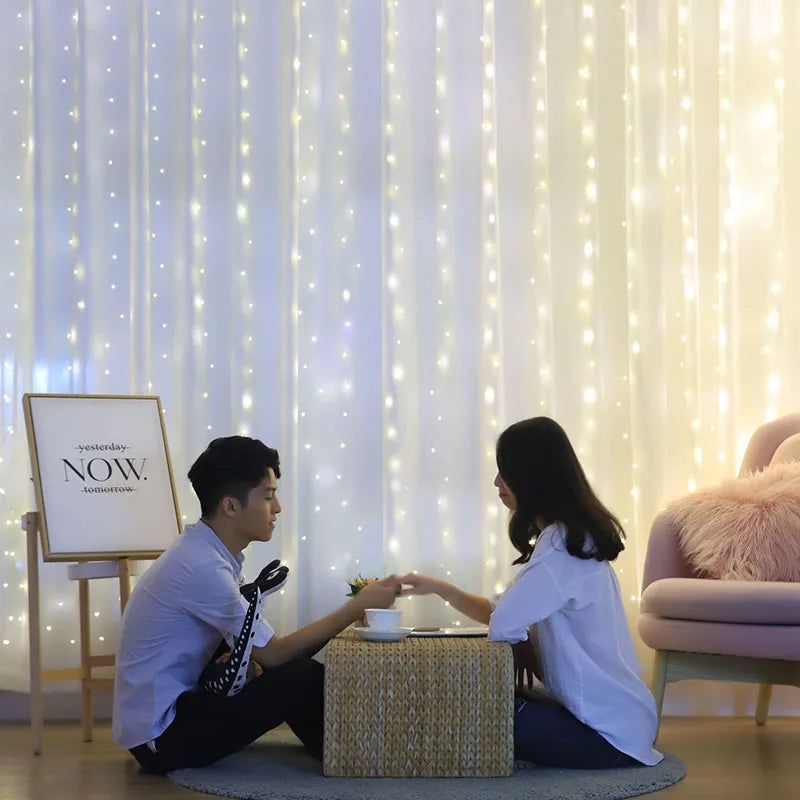 Curtain Garland LED Lights W/Remote Control