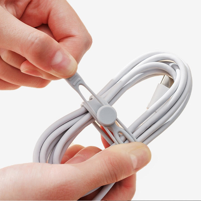 10PCS Reusable Cable Strap Fastening Organizer