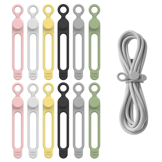 10PCS Reusable Cable Strap Fastening  Organizer