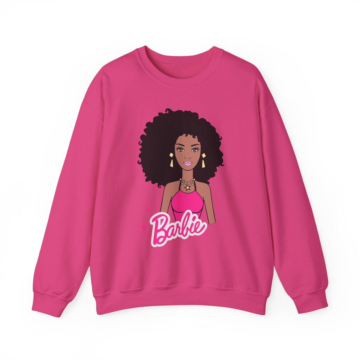 Barbie-Inspired Black Doll Graphic Sweatshirt
