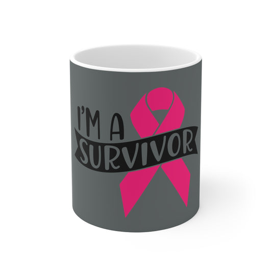 I Am A Survivor Mug - Gray