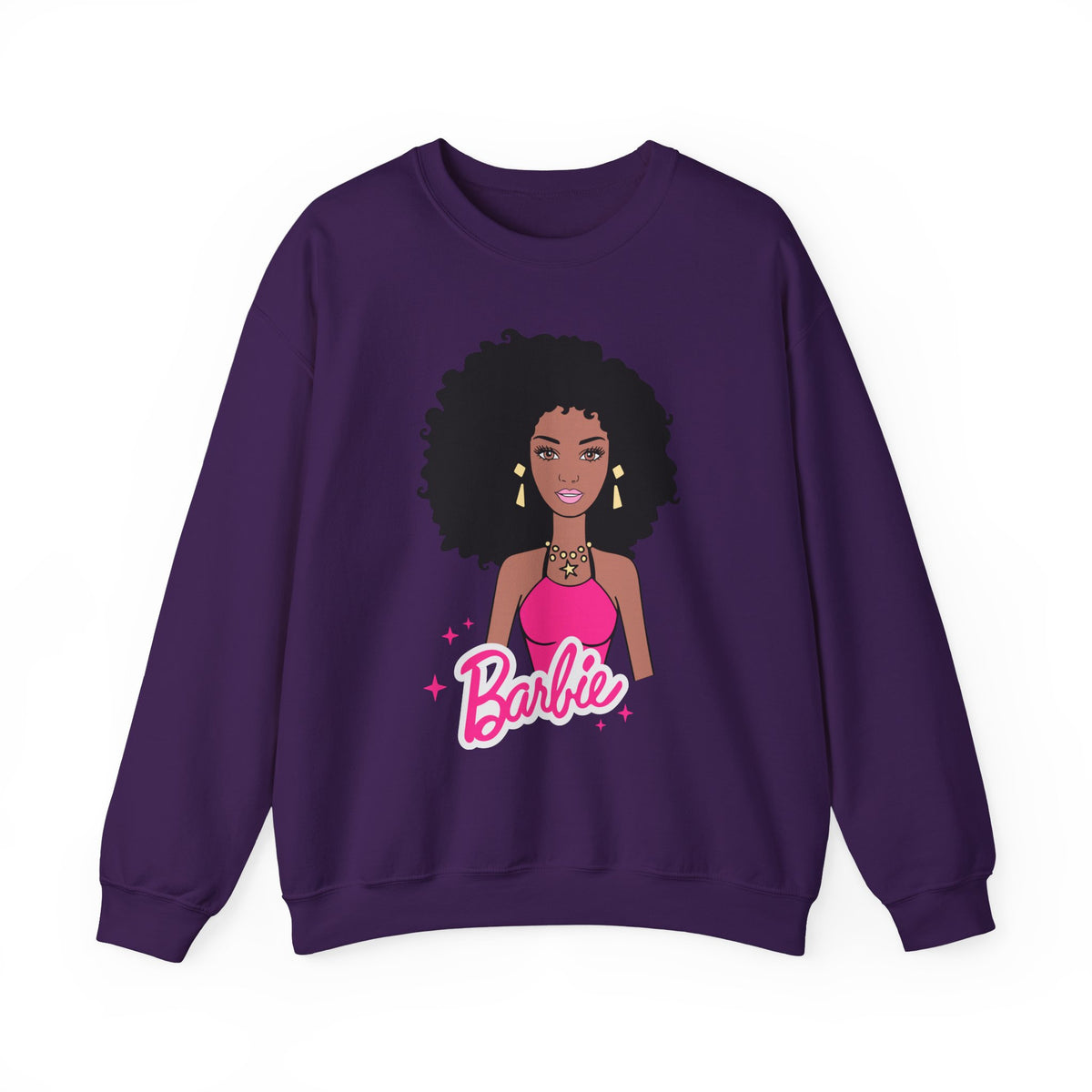 Barbie-Inspired Black Doll Graphic Sweatshirt