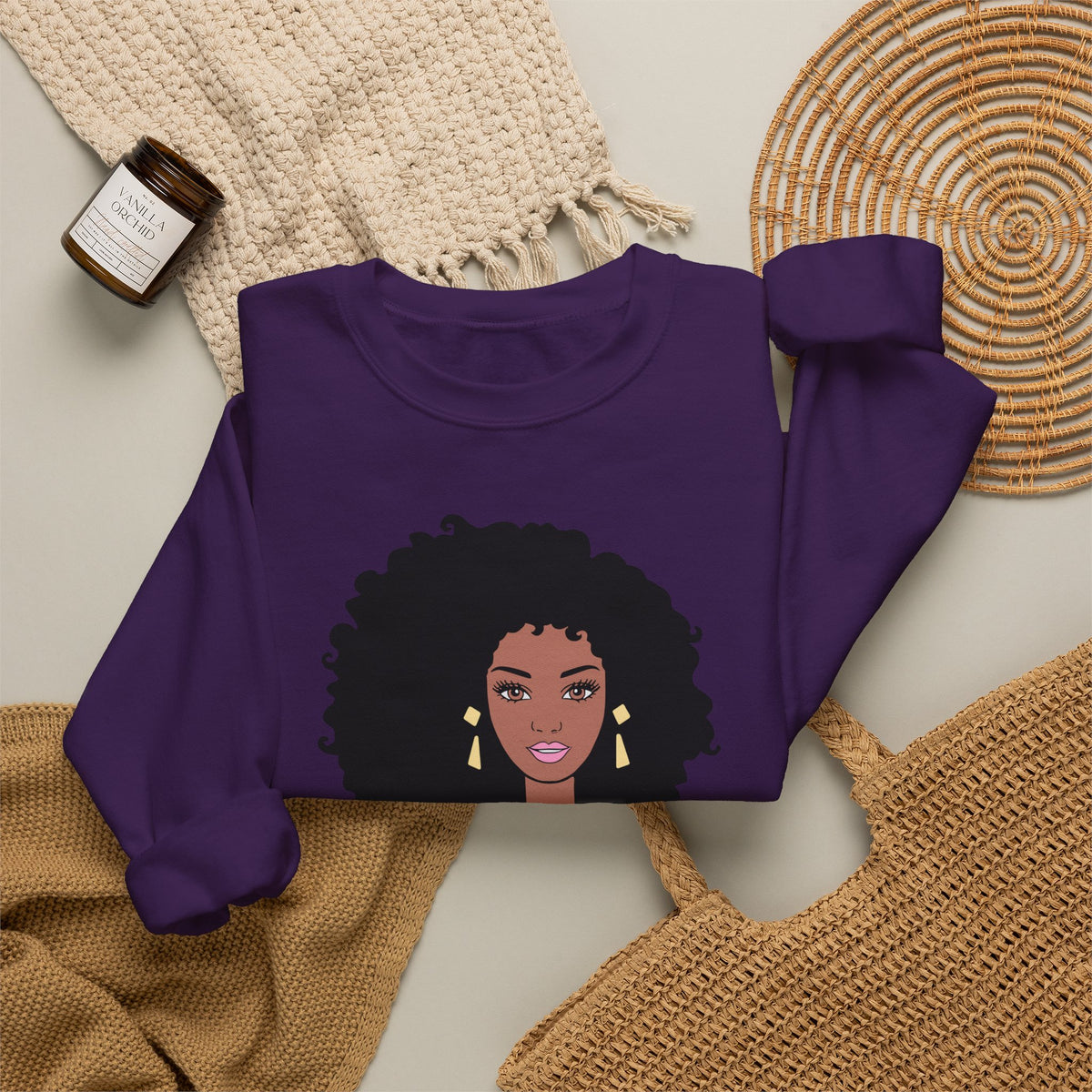 Barbie-Inspired Black Doll Graphic Sweatshirt
