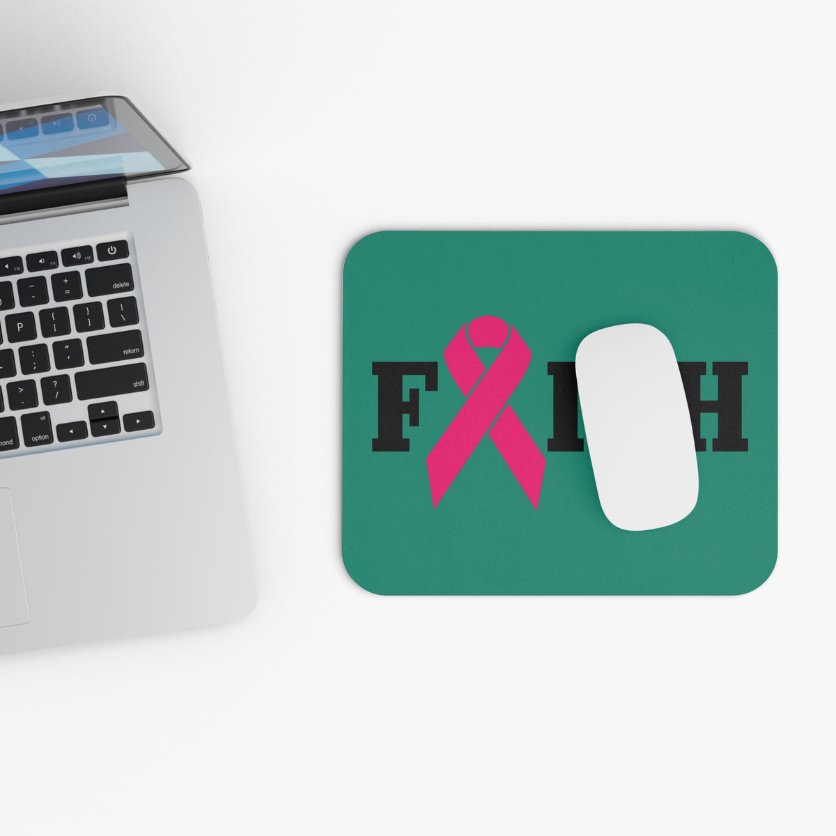 Faith Breast Cancer Awareness Mouse Pad