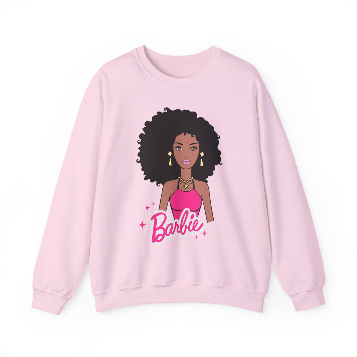 Barbie-Inspired Black Doll Graphic Sweatshirt