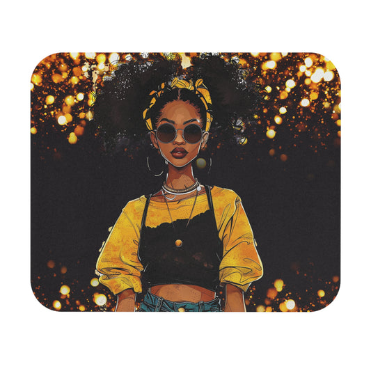 Afro Puff Mouse Pad