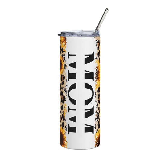 Sunflower Leopard Stainless Steel Tumbler