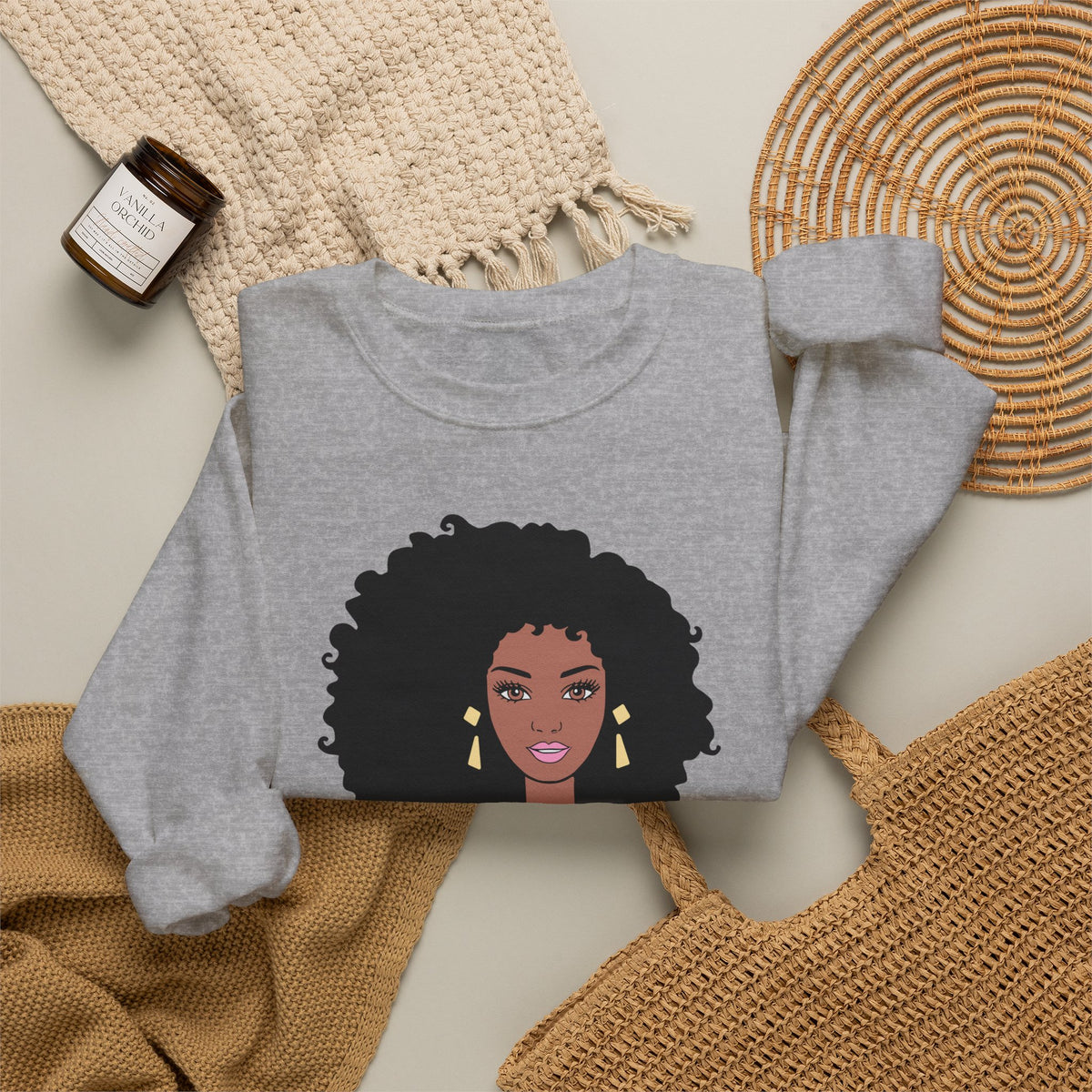 Barbie-Inspired Black Doll Graphic Sweatshirt