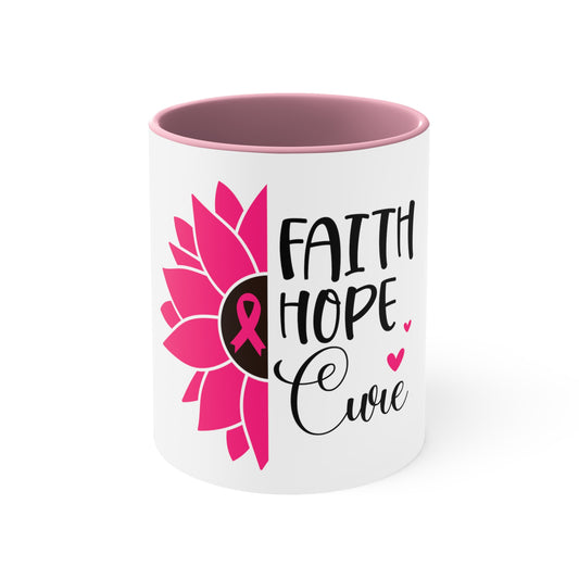 Flower Faith Hope Cure Mug