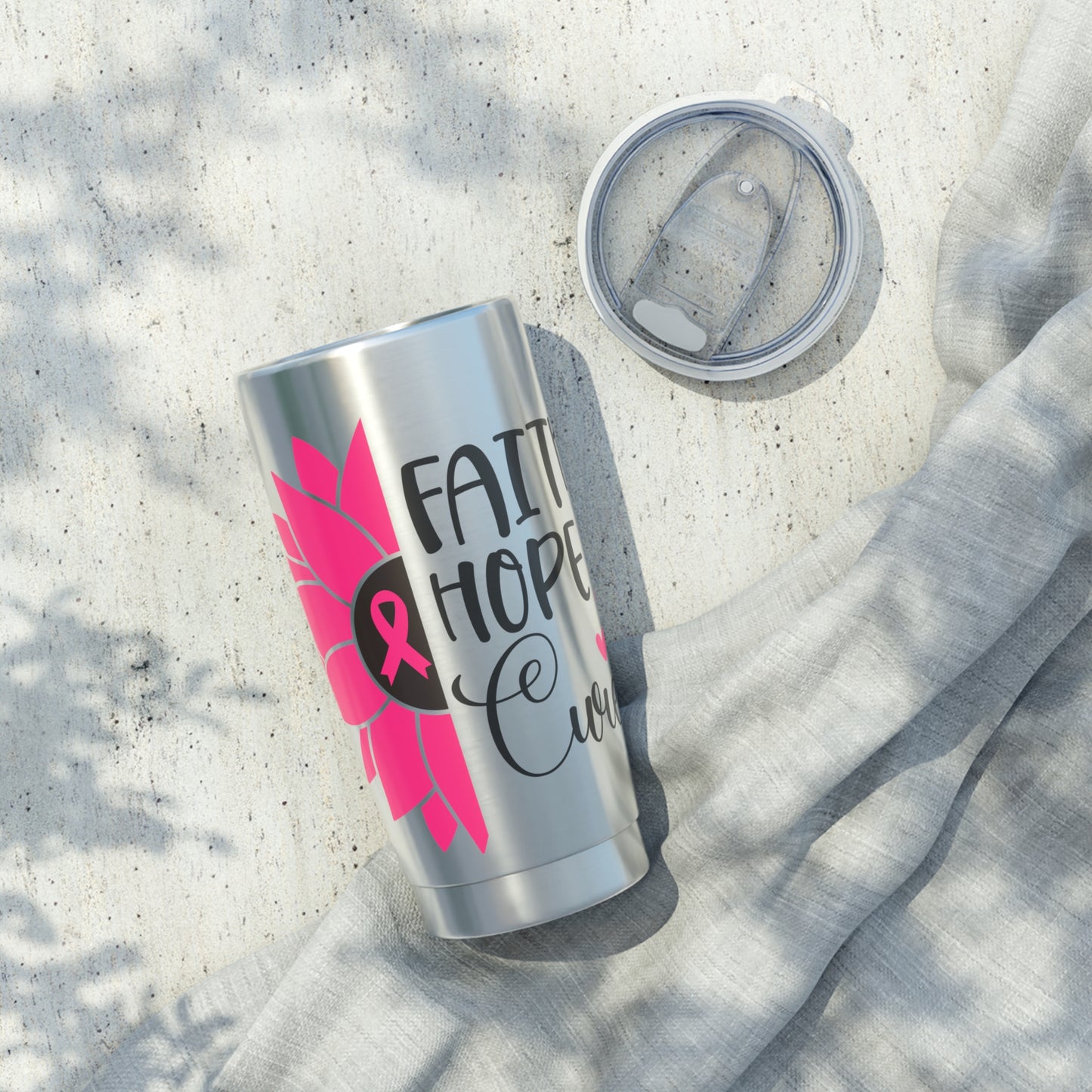 Faith Hope Cure Tumbler