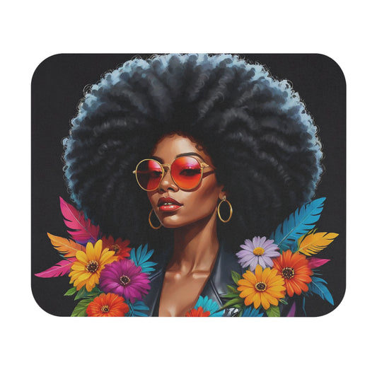 Afro Woman Mouse Pad