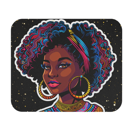 Afro Girl Mouse Pad