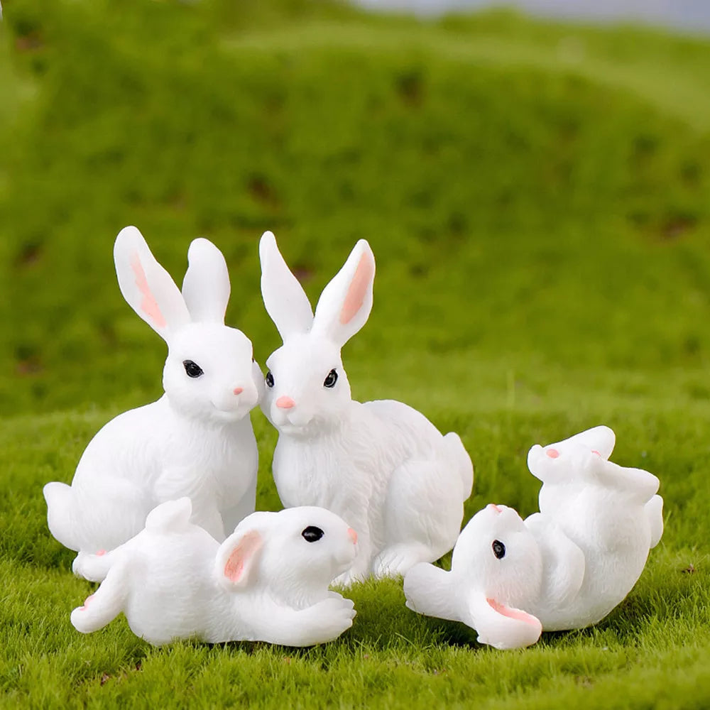 Cute Rabbit Bunny Miniature Figurines