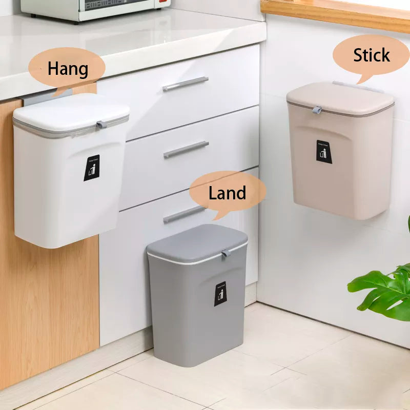 Hanging Trash Bin with lid