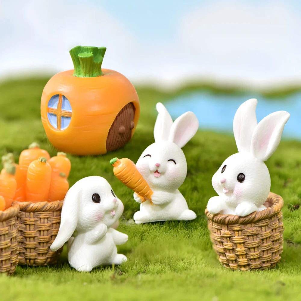 Cute Rabbit Bunny Miniature Figurines