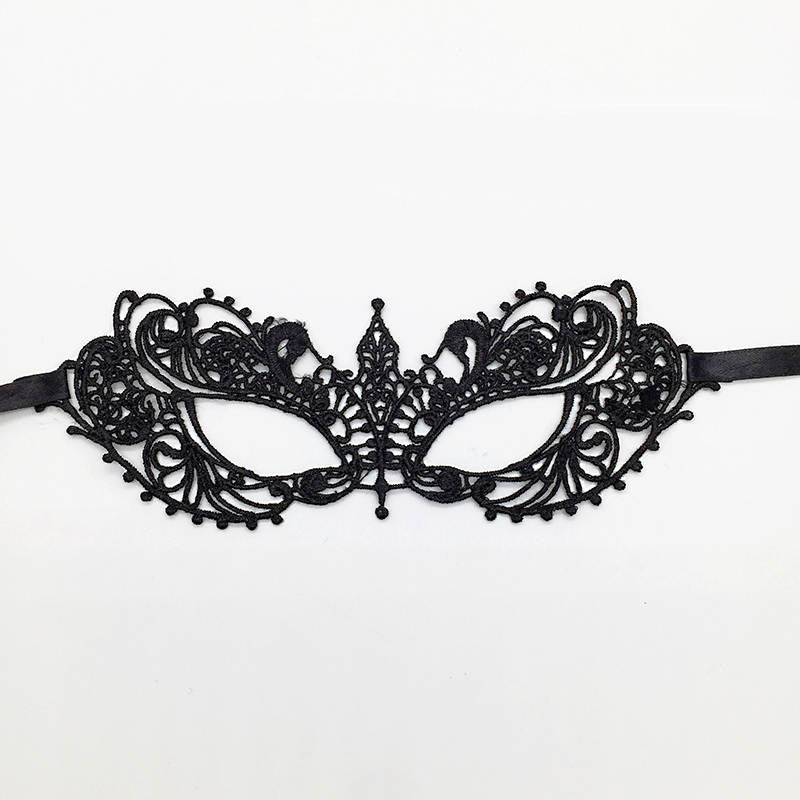 Black Color Sexy Women Lace Masquerade Mask for Carnival Halloween Half Face Cosplay Masks Festive Animal Party Supplies