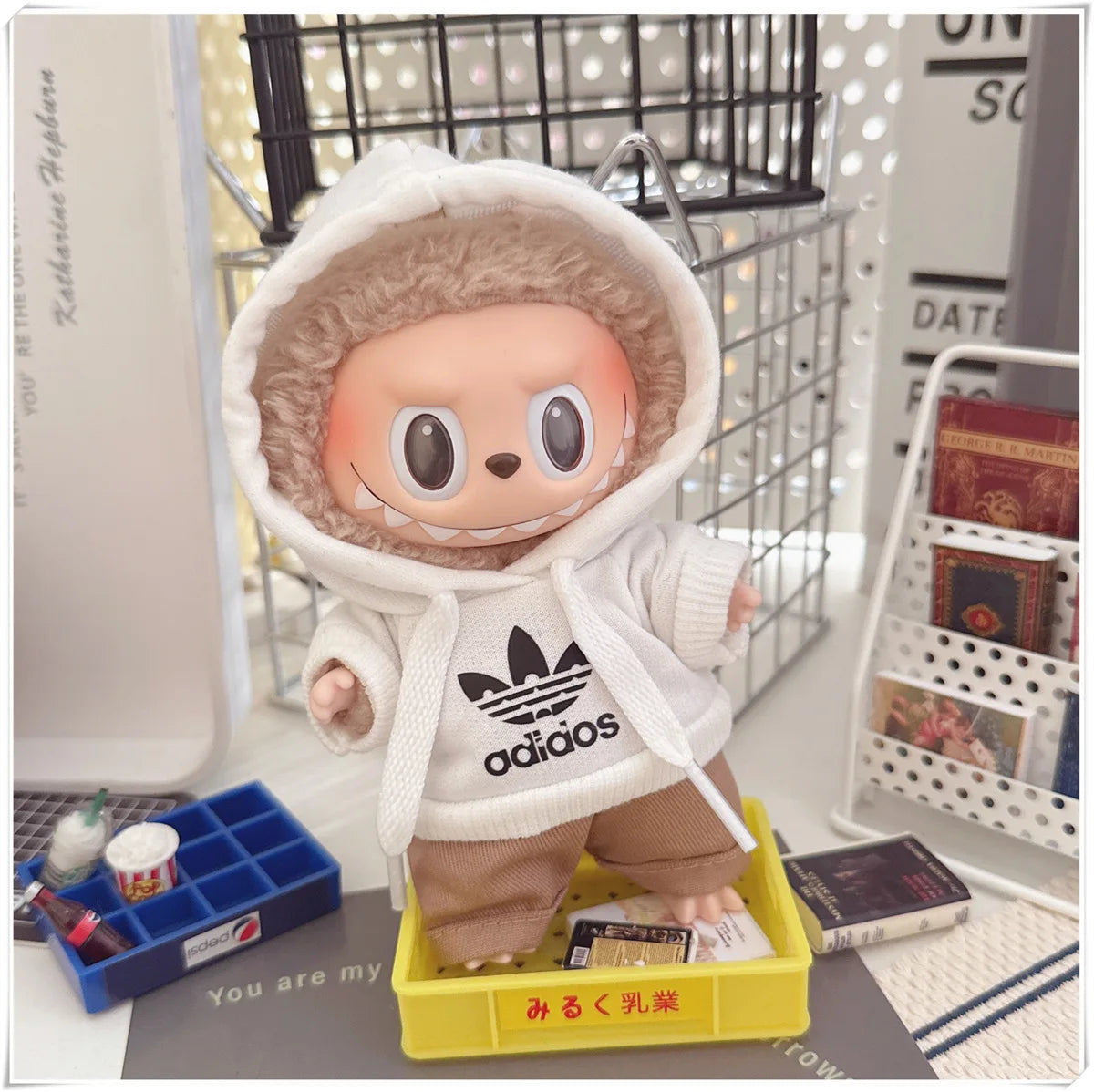 Labubu Doll Clothing Fashion Hoodie and Pants Set