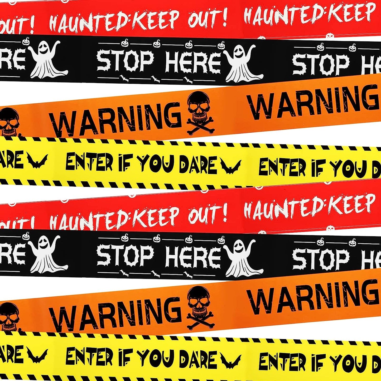 Halloween Decoration Warning Tape Signs