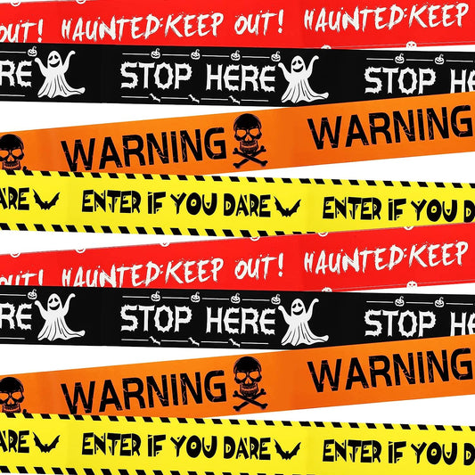 Halloween Decoration Warning Tape Signs