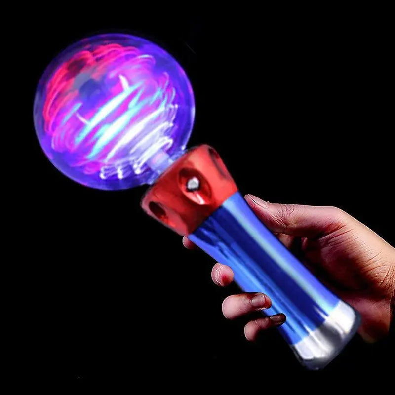 Round Glow Light Up Spinning Ball Wand