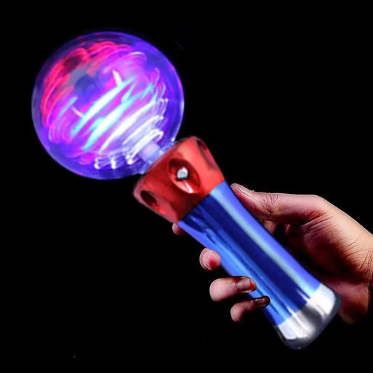 Round Glow Light Up Spinning Ball Wand