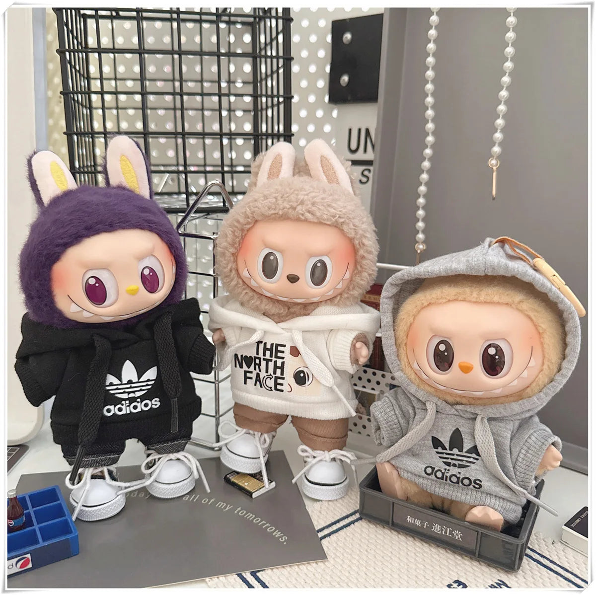 Labubu Doll Clothing Fashion Hoodie and Pants Set