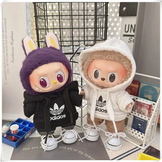 Labubu Doll Clothing Fashion Hoodie and Pants Set