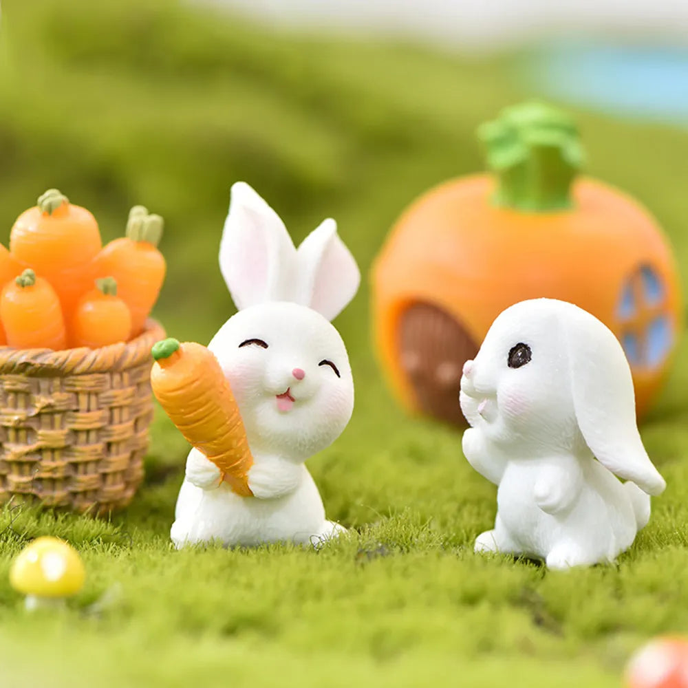 Cute Rabbit Bunny Miniature Figurines