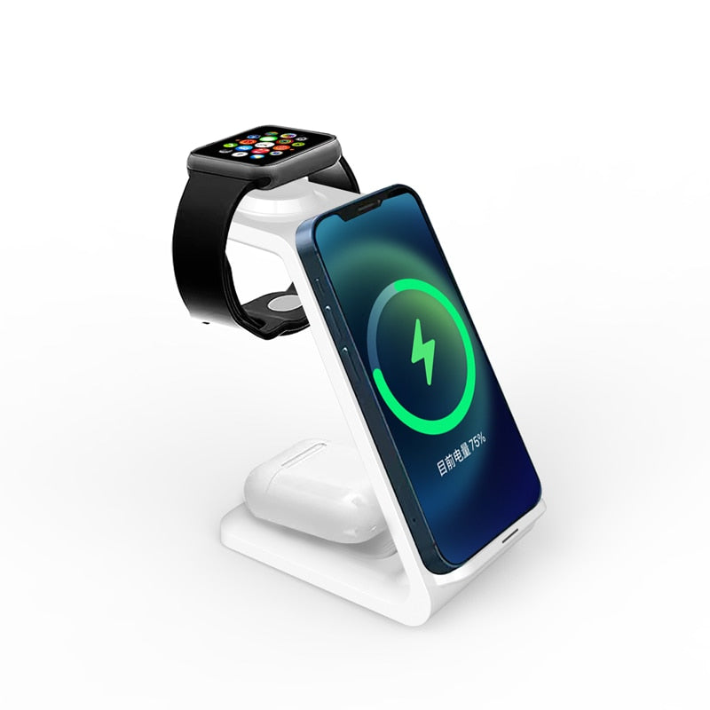 3 in 1 Wireless Charger Stand Fast Charging Dock Station