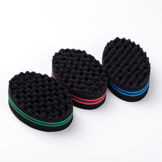 Oval Dual-purpose With Holes Curly Hair Sponge Style Brush