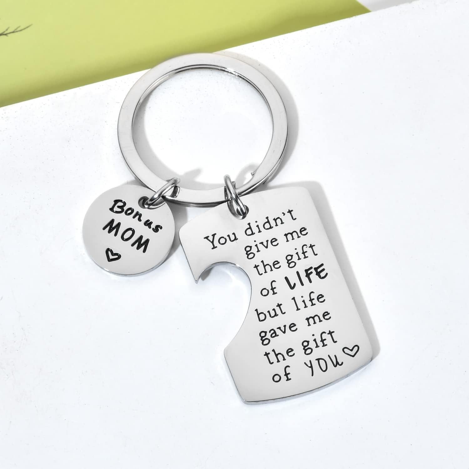 Bonus Mom Gifts Mothers Day Gifts for Step Mom Stepmother Mother in Law Keychain Adoption Appreciation Keychain