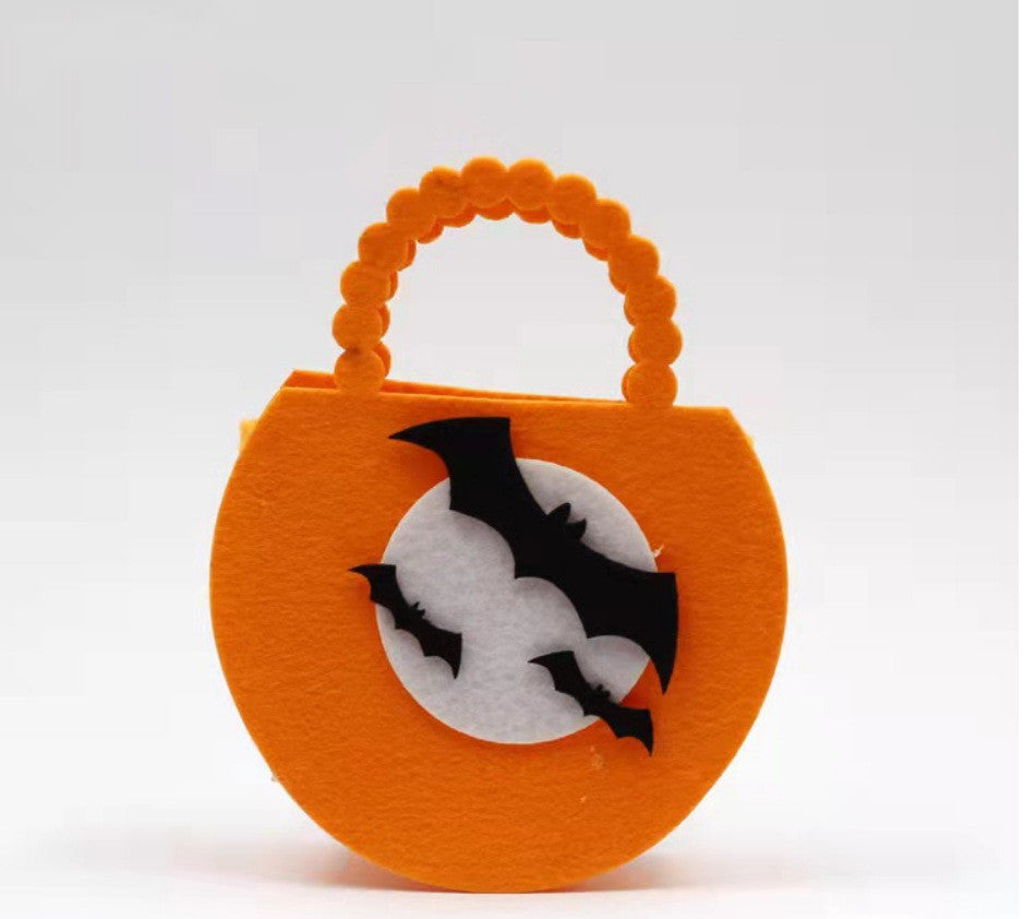 Halloween Pumpkin Treat Or Trick Handheld Basket